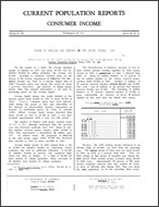 Income of Families and Persons in the United States: 1961