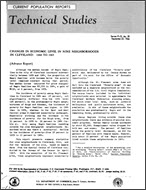 Changes in Economic Level in Nine Neighborhoods in Cleveland: 1960 to 1965 (Advance Report)