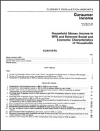 Household Money Income in 1975 and Selected Social and Economic Characteristics of Households