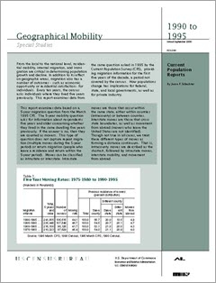 Geographical Mobility: 1990 to 1995