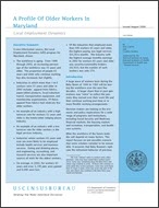 A Profile Of Older Workers In Maryland