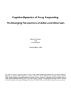 Cognitive Dynamics of Proxy Responding:  The Diverging Perspec