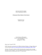 A Discussion of Data Collection via the Internet