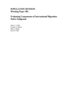 Evaluating Components of International Migration: Native Emigrants                         