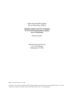 Adapting Cognitive Interview Techniques for use in Pretesting 