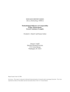 Methodological Influences of Comparability of Race Measurements: Several Cautionary Examples