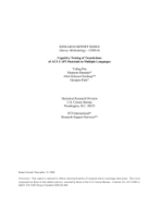 Cognitive Testing of Translations of ACS CAPI Materials in Multiple Languages