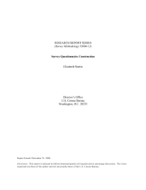 Survey Questionnaire Construction