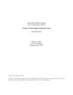 Changes in Public Opinion During the Census