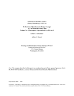 Evaluation of Questionnaire Design Changes on Life Insurance Policy Data 