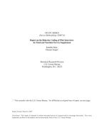 Report on the Behavior Coding of Pilot Interviews for Food and Nutrition Service Supplement