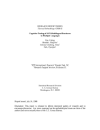 Cognitive Testing of ACS Multilingual Brochures in Multiple Languages 