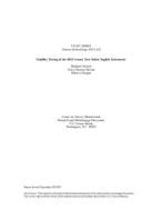 Usability Testing of the 2014 Census Test Online English Instrument