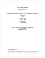 Adding Insult to Injury: Racial Disparity in an Era of Increasing Income Inequality