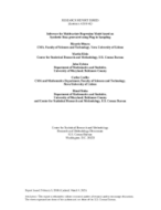 RESEARCH REPORT SERIES OR STUDY SERIES