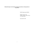 Millennial Marriage: How Much Does Economic Security Matter to Marriage Rates for Young Adults?