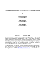 The Management and Organizational Practices Survey (MOPS): Collection and Processing 