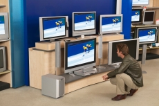 Man looking at TV