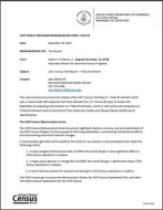 2020 Census Program Memorandum Series: 2019.29