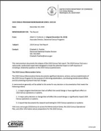 2020 Census Program Memorandum Series: 2019.30