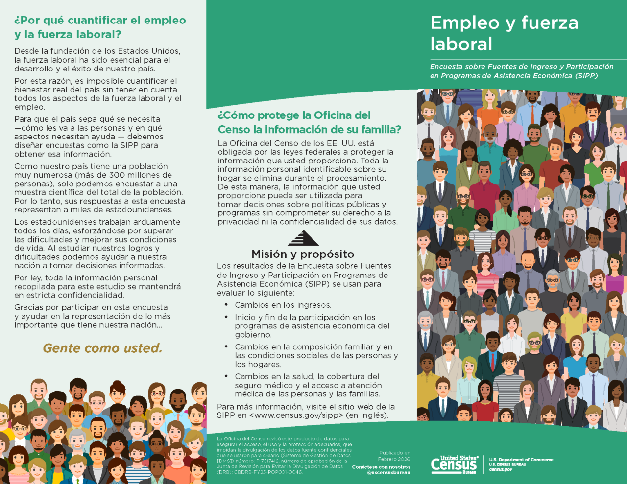 2026 SIPP Employment Labor Force Brochure Spanish