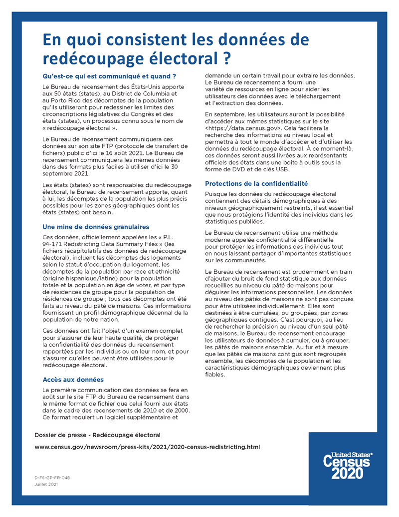  En quoi consistent les données du redécoupage électoral ? 