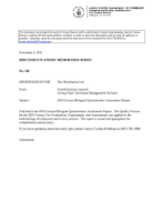 2010 Census Bilingual Questionnaire Assessment Report