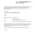 2010 Census Nonresponse Followup Operations Assessment Report