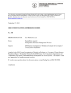 2010 Census Investigation of Methods to Evaluate the Coverage of Group Quarters Populations Report