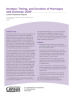 Number, Timing, and Duration of Marriages and Divorces: 2016
