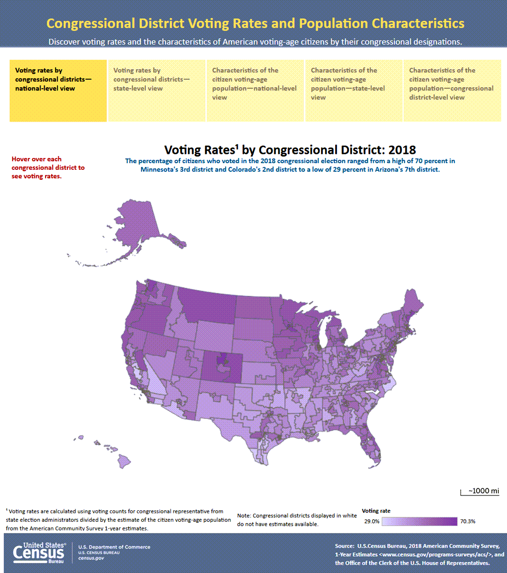 Congressional District Voting Rates and Population Characteristics
