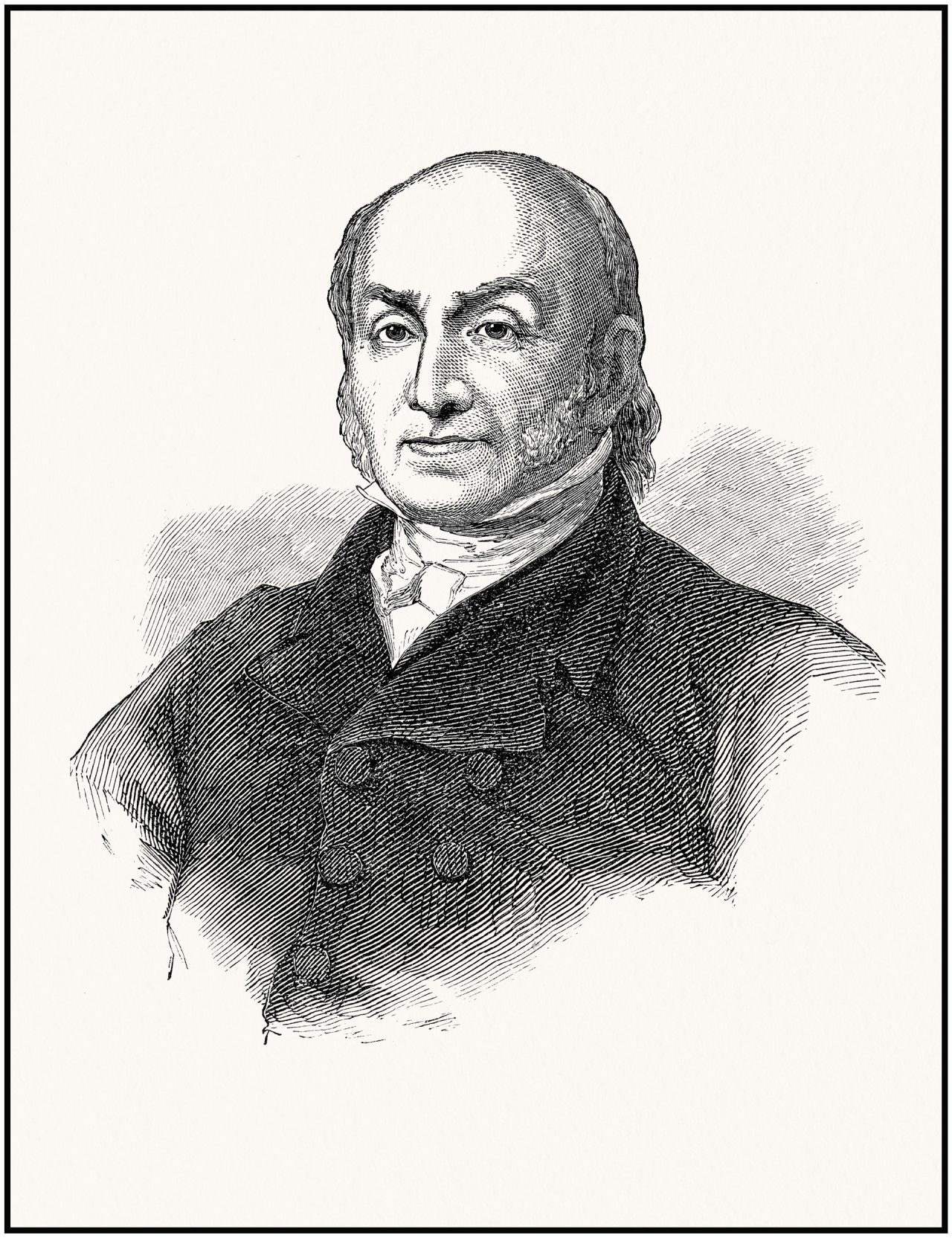 Photo of an original engraving from the American Portrait Gallery by AD Jones published in 1855.