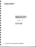 Recipiency History and Left-Censored Spells of Program Participation in the SIPP