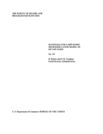 Rationale for a SIPP-Based Microsimulation Model of SSI and OASDI