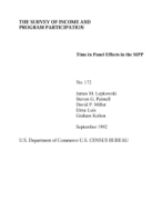 Time in Panel Effects in the SIPP