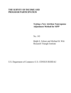 Testing a New Attrition Nonresponse Adjustment Method for SIPP