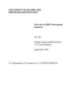 Overview of SIPP Nonresponse Research