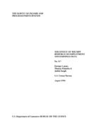 The Effect of the SIPP Redesign on Employment and Earnings Data