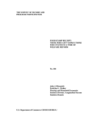 Food Stamp Receipt: Those Who Left Versus Those Who Stayed in a Time of Welfare Reform