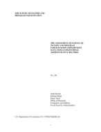 The Assessment of Survey of Income and Program Participation (SIPP) Benefit Data Using Longitudinal Administrative Records