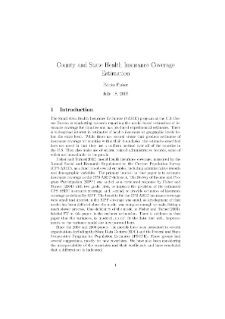 County and State Health Insurance Coverage Estimation