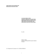 An Analysis of the Characteristics of Multiple Program Participation Using the Survey of Income and Program Particiation (SIPP)