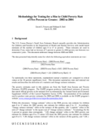 Methodology for Testing for a Rise in Child Poverty Rate of Five Percent or Greater: 2003 to 2004