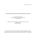 The Financial Burden of Paying for Non-Premium Medical Expenses for Children