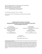 Supplemental Poverty Measure Thresholds: Imputing Noncash Benefits to the Consumer Expenditure Survey Using Current Population Survey - Part I