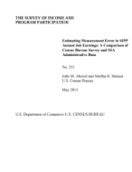 Estimating Measurement Error in SIPP
