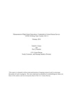 Measurement of High School Equivalency Credentials in Census Bureau Surveys