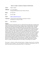 Same-sex Couples’ Consistency in Reports of Marital Status