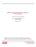 2008 CPS Immigration/Emigration Supplement Debriefing Report