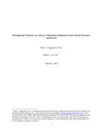Lone Mothers' Educational Attainment, Labor Market Outcomes, & Poverty